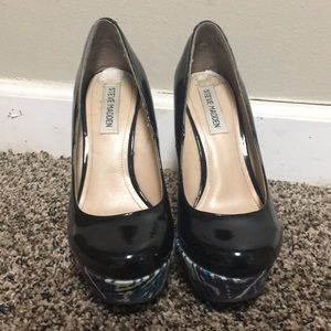 Steve Madden Ikat Patterned Wedge Heels